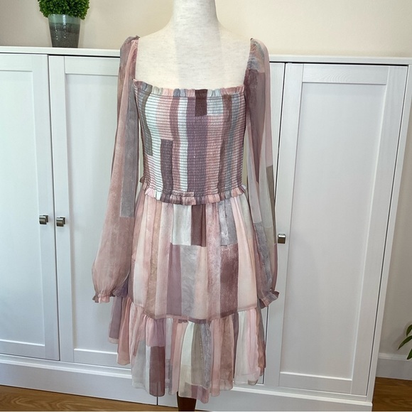 Aritzia Wilfred Tempest Tier Mini Dress Size Medium - Picture 3 of 16